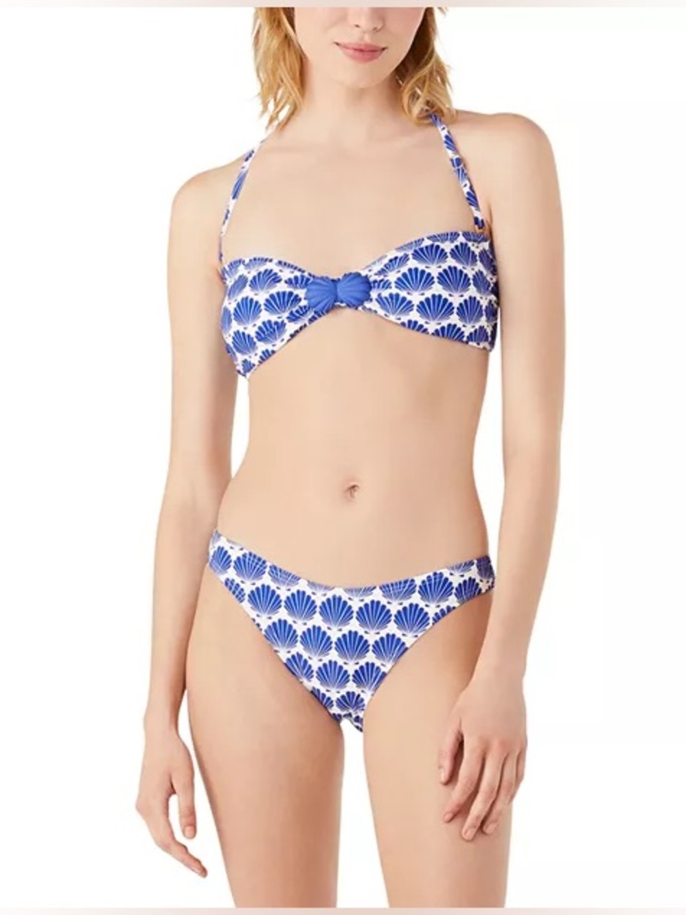 Kate Spade Shell Print Bandeau Bikini Top & Shell Print Bikini Bottom